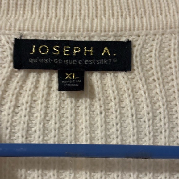 Joseph A VTG Colorful Crochet Accent Knit Cottagecore Granny Sweater XL - Picture 4 of 5